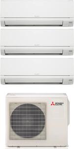 MITSUBISHI Climatizzatore Trial Split Inverter 9000+9000+12000 Btu Condizionatore con Pompa di Calore Classe A++/A+ Gas R32 (Unit Interna + Unit 