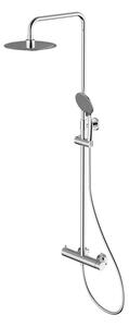 WTS S.P.A Colonna Doccia Tonda Regolabile con Miscelatore a 2 Vie colore Cromo - Shower Program 1537111-T01