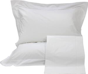 Blanco Raya Completo Letto in Percalle di Cotone Letto Matrimoniale Set: Lenzuolo Sopra 268x300 cm / Lenzuolo con Angoli 180x200 cm / 2 Federe 50x8