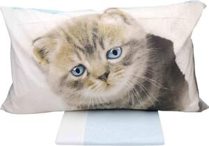 Gabel Completo Letto Una Piazza e Mezza in Cotone lenzuolo sopra + federa colore Acqua - Baby Mimi