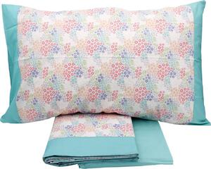 Gabel Completo Letto Una Piazza e Mezza 100% Cotone lenzuolo sopra + sotto con angoli + federa con Stampa digitale colore Perla - Clipper 18919