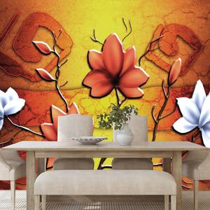 Carta da parati – Fiori in stile etnico