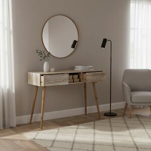 DecHome Consolle Ingresso Design Scandinavo con 2 Cassetti in Legno di Paulownia Dimensioni 120x40x80 cm colore Marrone
