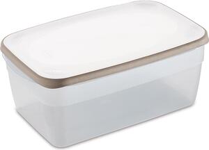 STEFANPLAST Contenitore Frigorifero Capacit 0,4 Litri 15x10x4h cm colore Bianco e Tortora - SF01041