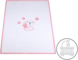 Baby Idea Coperta Lettino in Pile colore Rosa