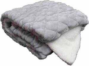 Blanco Raya Coperta Invernale per Letto Singolo Duoble Face in Flanella e in Pelliccia 100% Poliestere 160x210 cm colore Ecr - 3006-17
