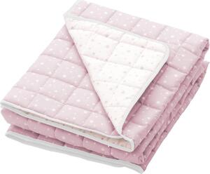 Italbaby Coperta Lettino Trapuntata Double Face Stelline colore Rosa - 145 077 01