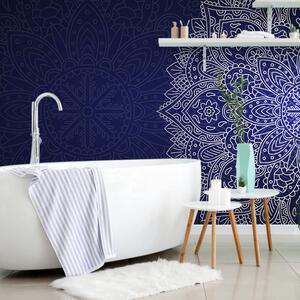 Carta da parati – Mandala blu scuro