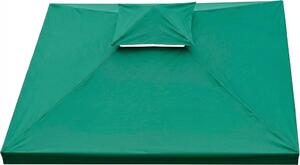 VivaGarden Copertura Gazebo 3x3 mt Top in Poliestere colore Verde Scuro