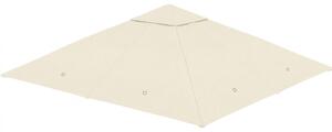 VivaGarden Copertura Gazebo 3x3m in Poliestere con Prese d'Aria e Fori di Drenaggio colore Crema