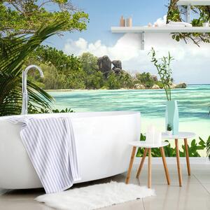 Carta da parati – Splendida spiaggia sull'isola di La Digue