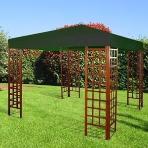 Giardini del Re Copertura Gazebo 3x4 mt Impermeabile Top in Poliestere colore Verde