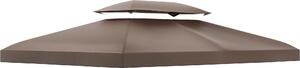 VivaGarden Copertura Gazebo 3x4 mt Top Impermeabile in Poliestere colore Crema Marrone