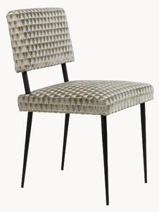 Sedia imbottita in velluto M-Chair