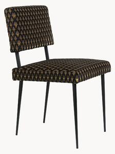 Sedia imbottita in velluto M-Chair