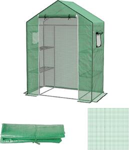 VivaGarden Copertura PE per Serra da Giardino con Porta a Cerniera e Finestre 140x73x190 cm colore Verde - A560GNAO82