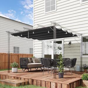 VivaGarden Copertura Pergola 3x3 mt Top in Poliestere Traspirante con 10 Fori di Drenaggio colore Grigio Scuro