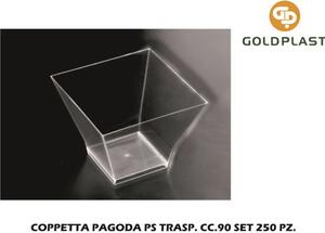 Goldplast Coppetta Pagoda Ps Trasparente cc 90 Set 250 Pezzi - GO094321