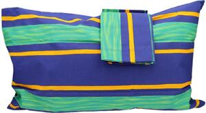 Blanco Raya Coppia di Federe in cotone 50x80 cm 2 Federe colorate fantasia righe - Blue Moon
