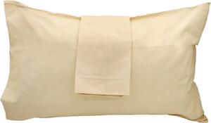 Blanco Raya Coppia Federe 50x80 cm in Cotone Tinta Unita colore Crema - Blue Moon