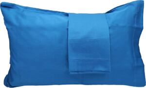 Blanco Raya Coppia Federe 50x80 cm in Cotone Tinta Unita colore Blue - Blue Moon