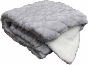 Blanco Raya Copriletto Invernale Singolo in Poliestere Double Face Flanella e Pelliccia Tinta Unita colore Bianco - 3006-17