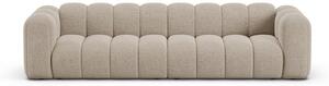 Divano beige con rivestimento in ciniglia 290 cm Lupine – Micadoni