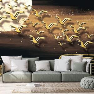 Carta da parati – Volo degli uccelli durante la luna piena