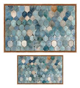 Set di tappetini per il bagno blu 2 pz 60x100 cm – Foutastic