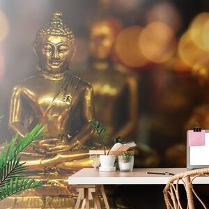 Carta da parati – Buddha con sfondo astratto
