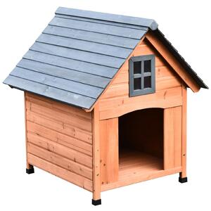 AllMyPets Cuccia per Cani o Gatti da Esterno Taglia Media Rialzata Fino a 30 Kg In Legno 81.3x91.5x98.5 cm - D0D03D