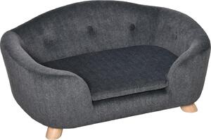 AllMyPets Cuccia per Cani o Gatti da Interno Taglia Medio Piccola Divanetto da con Cuscino Lavabile 70x47x30cm Grigio Antracite