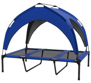 AllMyPets Cuccia per Cani Taglia Grande con Tettuccio Protettivo in Acciaio e Poliestere 106x76x94 cm colore Blu Scuro - 3DBAM283