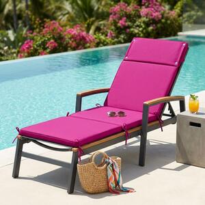 VivaGarden Cuscino Lettino Rettangolare Bordeaux Idrorepellente 194.5x59x4 cm - CU805790