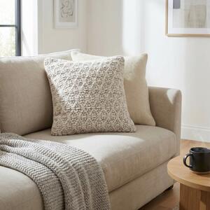 VivaGarden Cuscino Jean 45x45 cm in Cotone e Lana Ecr e Bianco - WO801838