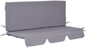 VivaGarden Cuscino per Dondolo da Giardino in Poliestere Dimensioni 130x45x5 cm colore Grigio Scuro