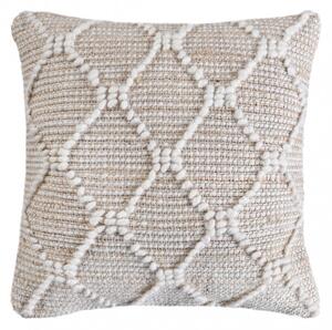 VivaGarden Cuscino Mliton 45x45 cm Ecr in Juta e Lana - WO801848