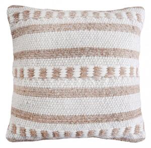 VivaGarden Cuscino Quadrato in lana 45x45 cm colore Marrone chiaro e Bianco - WO801864