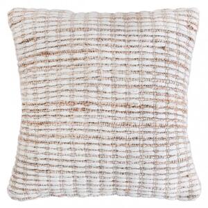 VivaGarden Cuscino Quadrato Fisso in Juta e Lana 45x45x7 cm colore Marrone Chiaro ed Ecr - WO801870