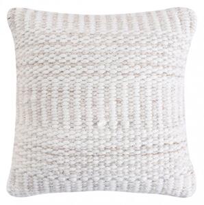 VivaGarden Cuscino Romo Ecr e Bianco Quadrato 45x45x7 cm in Cotone e Lana