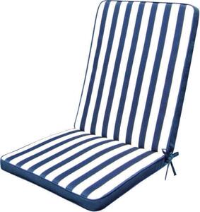 DecHome Cuscino Sao Tome Medio Fantasia Riga in Poliestere cm 95x44 Colore Blu - CU805723
