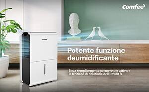 Comfee Deumidificatore Portatile 30 Litri in 24 Ore Capacit Tanica 3 Litri - CF-DEHU-30
