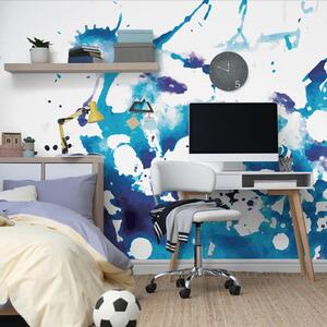 Carta da parati – Acquerello blu in stile astratto