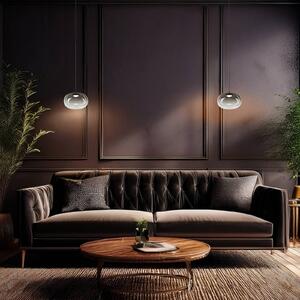Lampada a sospensione Vaso Milagro Lighting, Alluminio / Grigio / Zincato, Soggiorno / Sala da pranzo, Vetro, Moderno, Lampada a sospensione