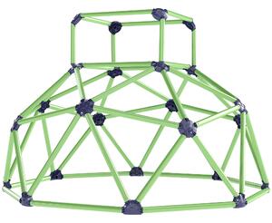 AIYAPLAY Gioco Arrampicata Bambini 3-8 Anni a Cupola con Bordi Smussati, in PP, 182.5x182.5x119 cm, Verde e Viola | Aosom Italy