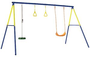 AIYAPLAY Set Altalena da Giardino Giochi da Esterno 3 in 1, 285x160x181cm, Verde | Aosom Italy