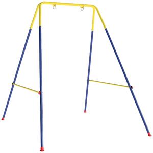AIYAPLAY Struttura per Altalena Altalena da Giardino in Acciaio Anti-UV, Grigio | Aosom Italy