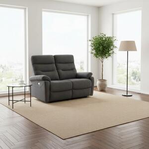 DecHome Divano 2 Posti Moderno in Tessuto Dimensioni 145x92x109 cm colore Grigio Scuro - Brienz