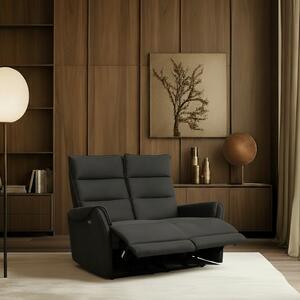 DecHome Divano 2 Posti Moderno in Tessuto Nabuk Dimensioni 135x98x109 cm colore Grigio - Thun