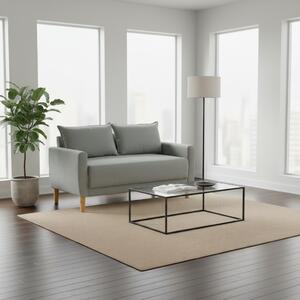 DecHome Divano 2 Posti Moderno in Velluto Dimensioni 140x72x82 cm colore Grigio